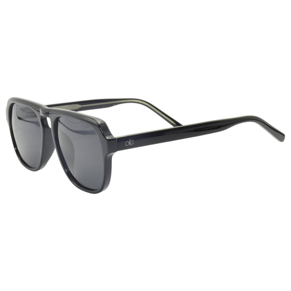Óculos de sol acetato quadrado preto