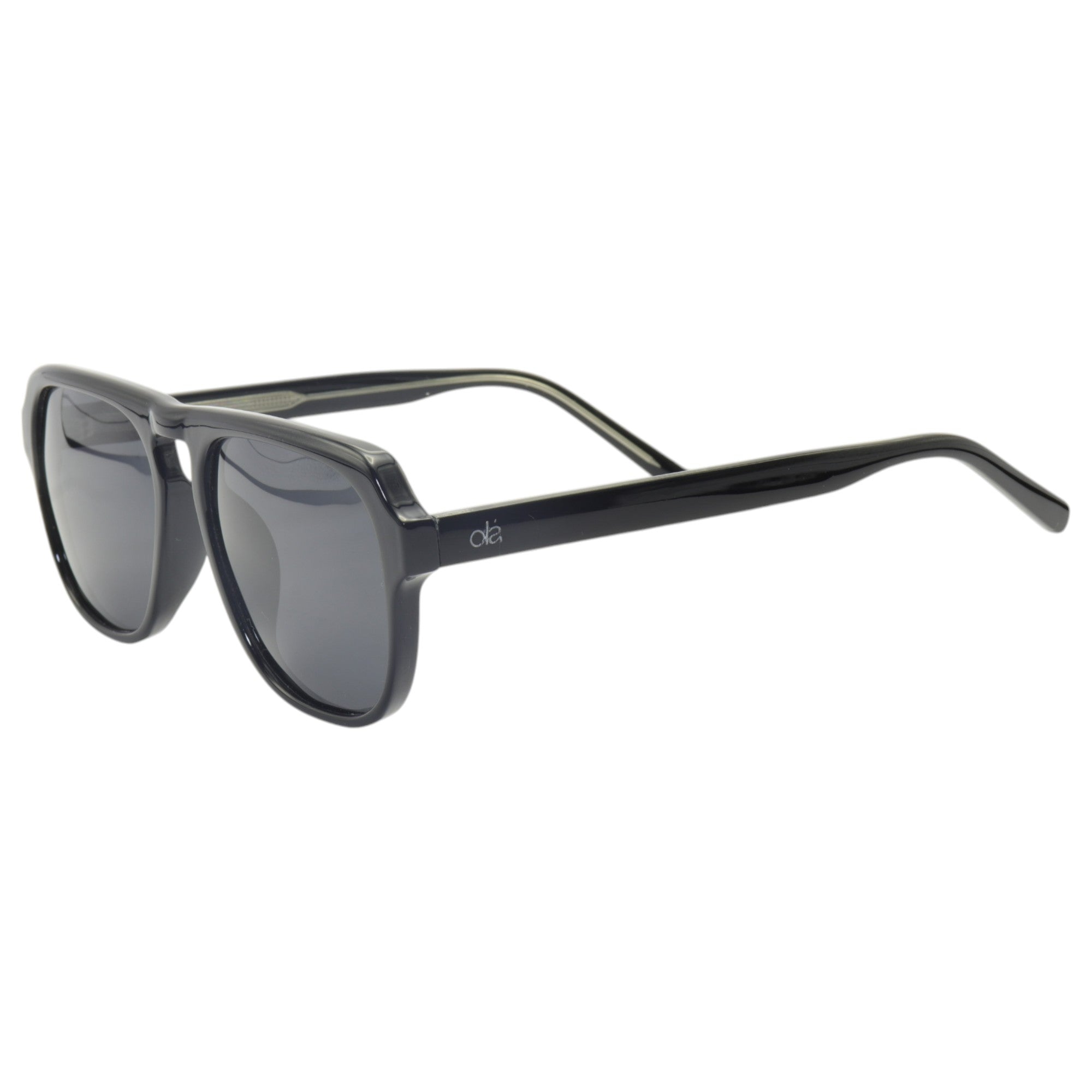 Óculos de sol acetato quadrado preto