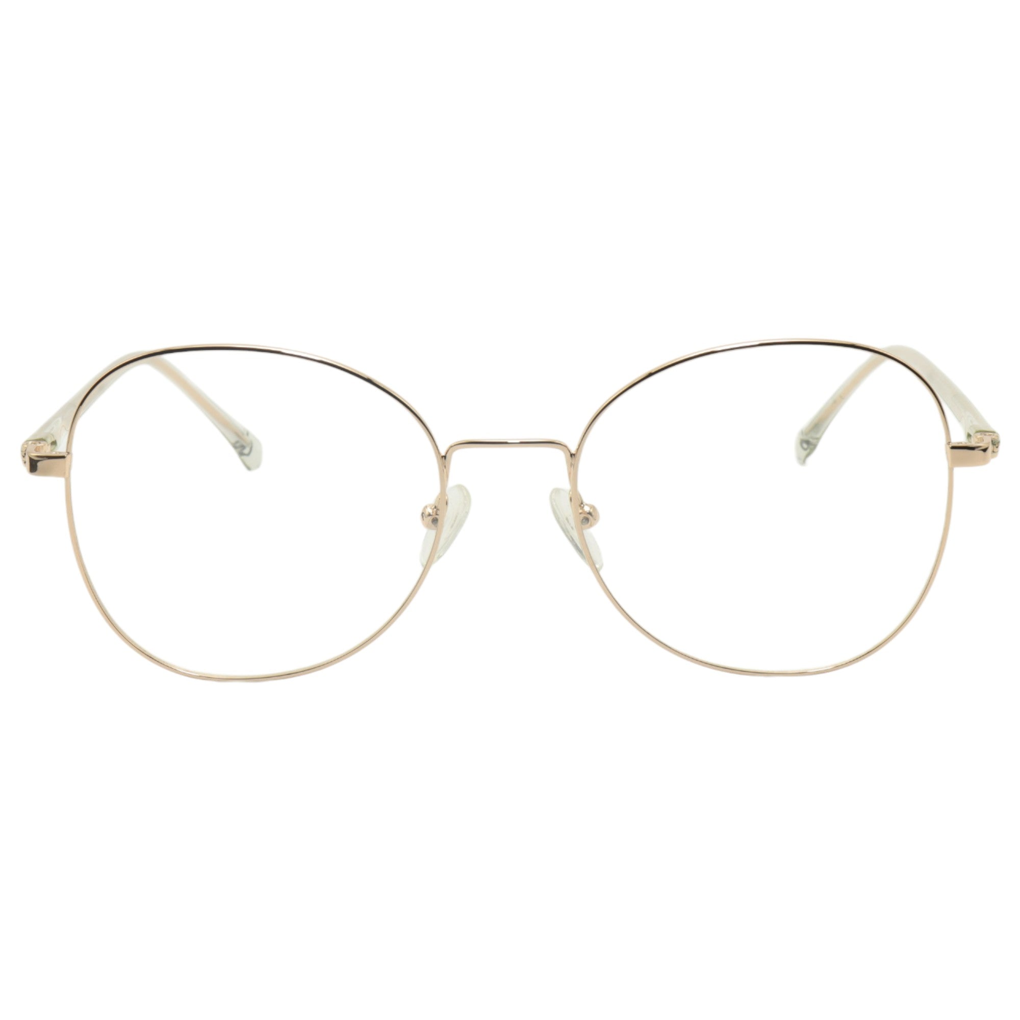 Armação para óculos de grau metal redondo prateado/ dourado