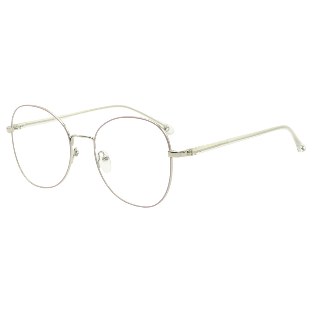 Armação para óculos de grau metal redondo prateado/ dourado