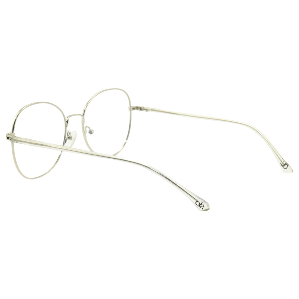 Armação para óculos de grau metal redondo prateado/ dourado