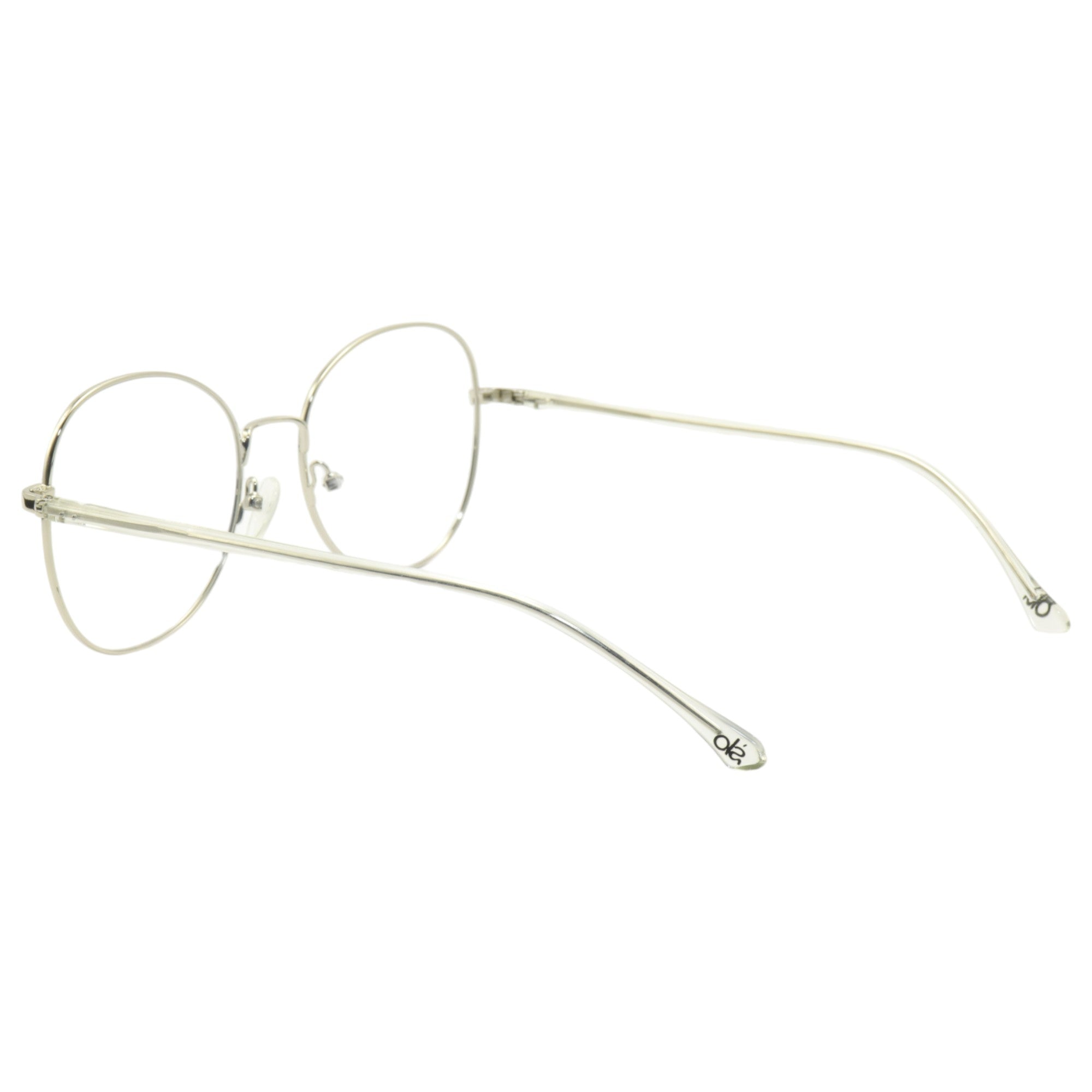Armação para óculos de grau metal redondo prateado/ dourado
