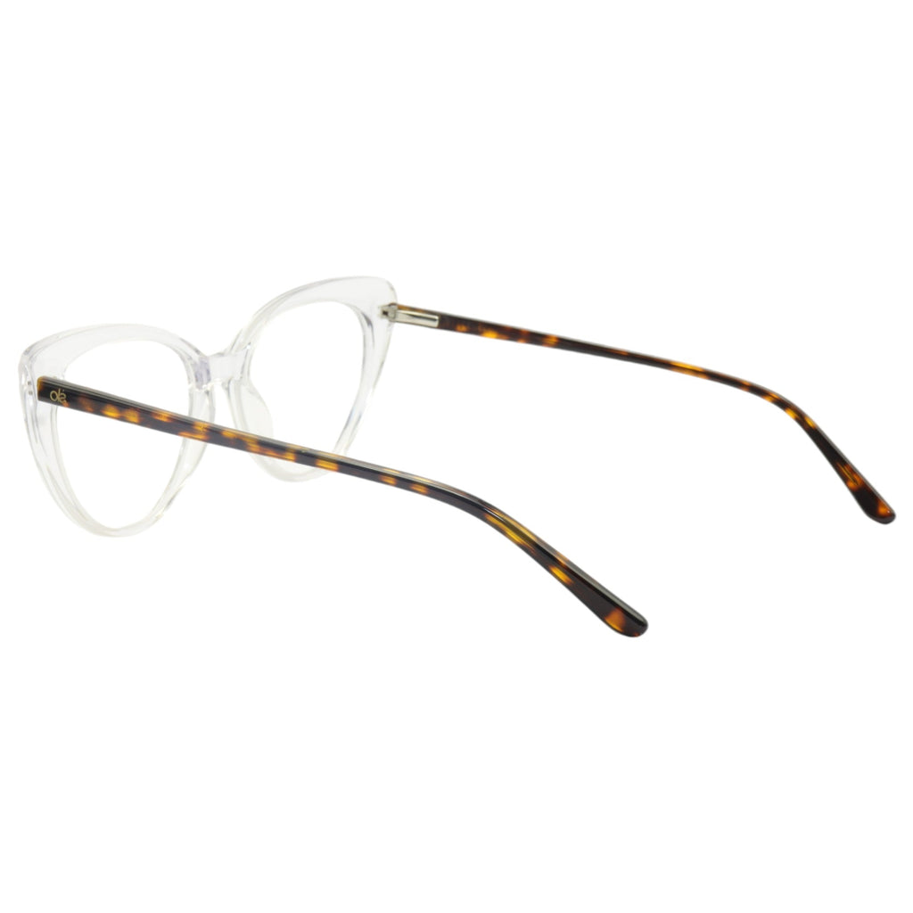 Armação para óculos de grau acetato gatinho transparente