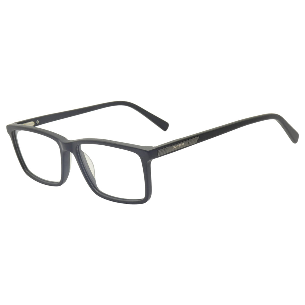 Armação para óculos de grau acetato retangular preto