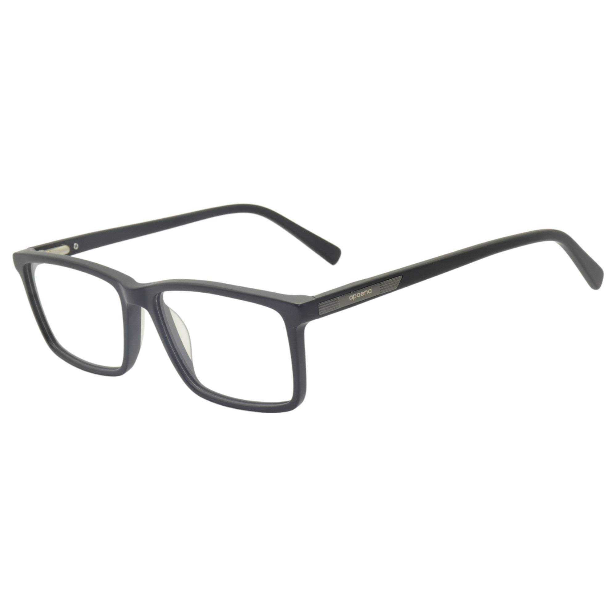 Armação para óculos de grau acetato retangular preto