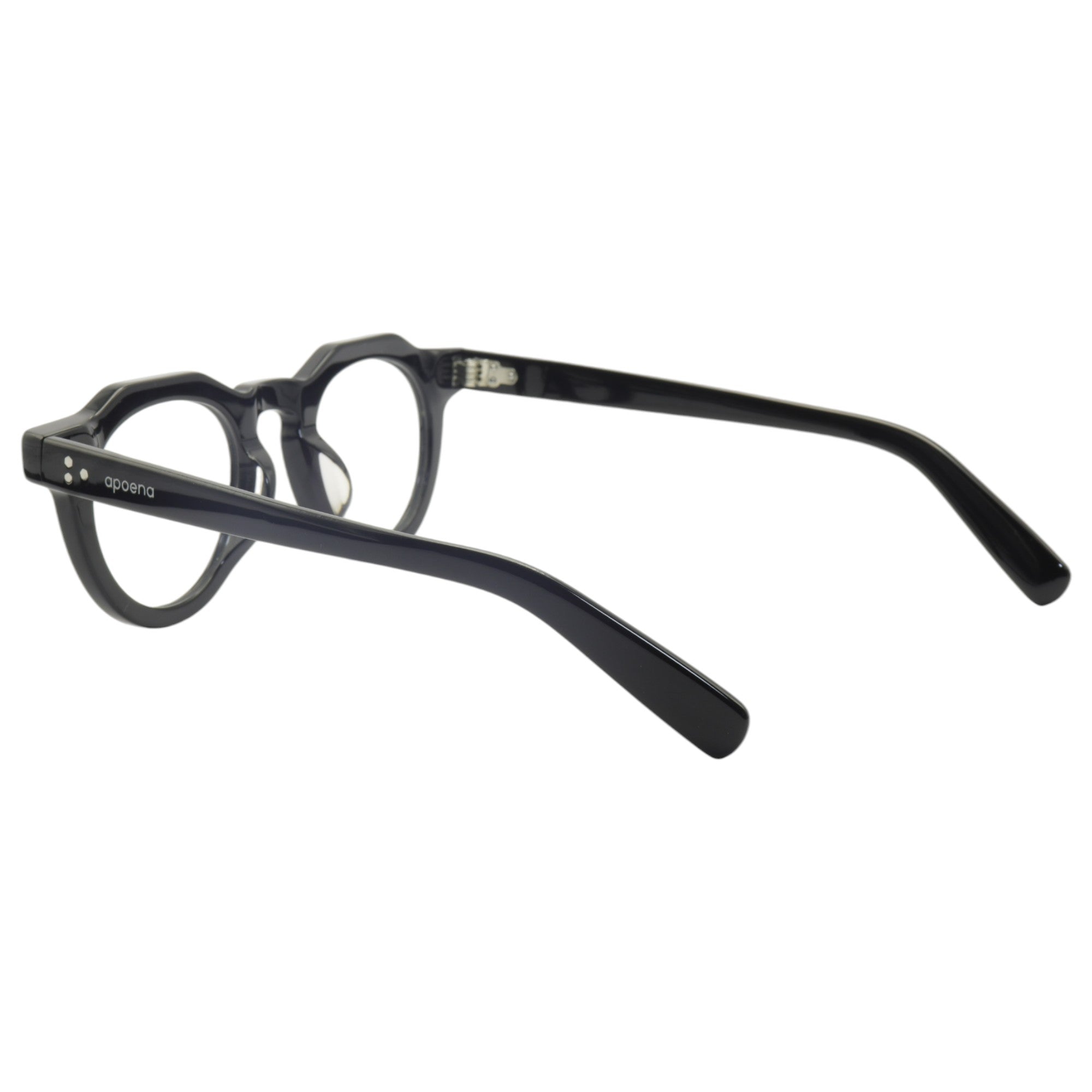 Armação para óculos de grau acetato redondo tartaruga/ preto