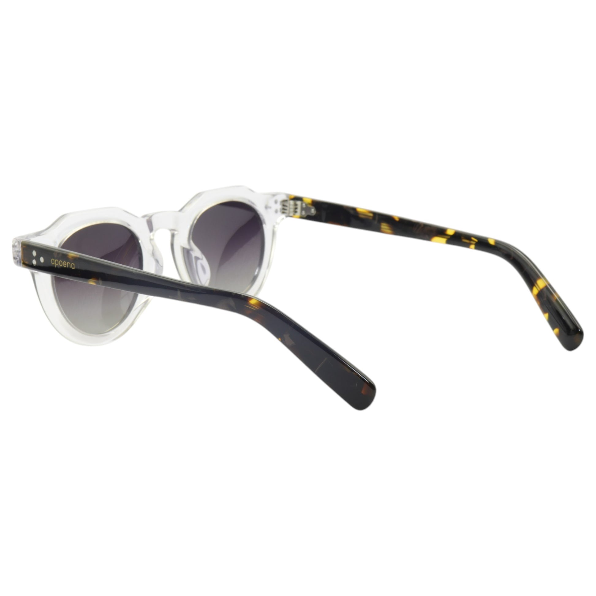Óculos de sol acetato redondo transparente