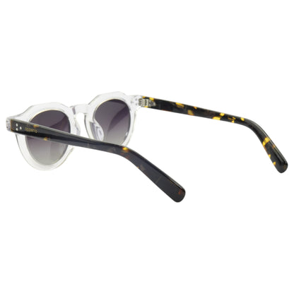 Óculos de sol acetato redondo transparente