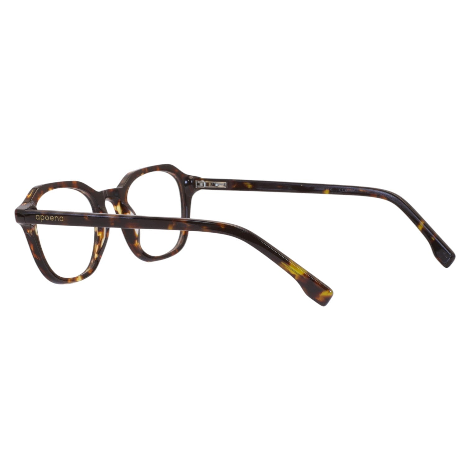 Armação para Óculos de Grau Hexagonal Acetato Tartaruga Unissex