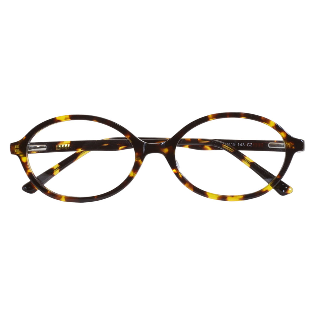 Armação para Óculos de Grau Oval Acetato Tartaruga Feminino