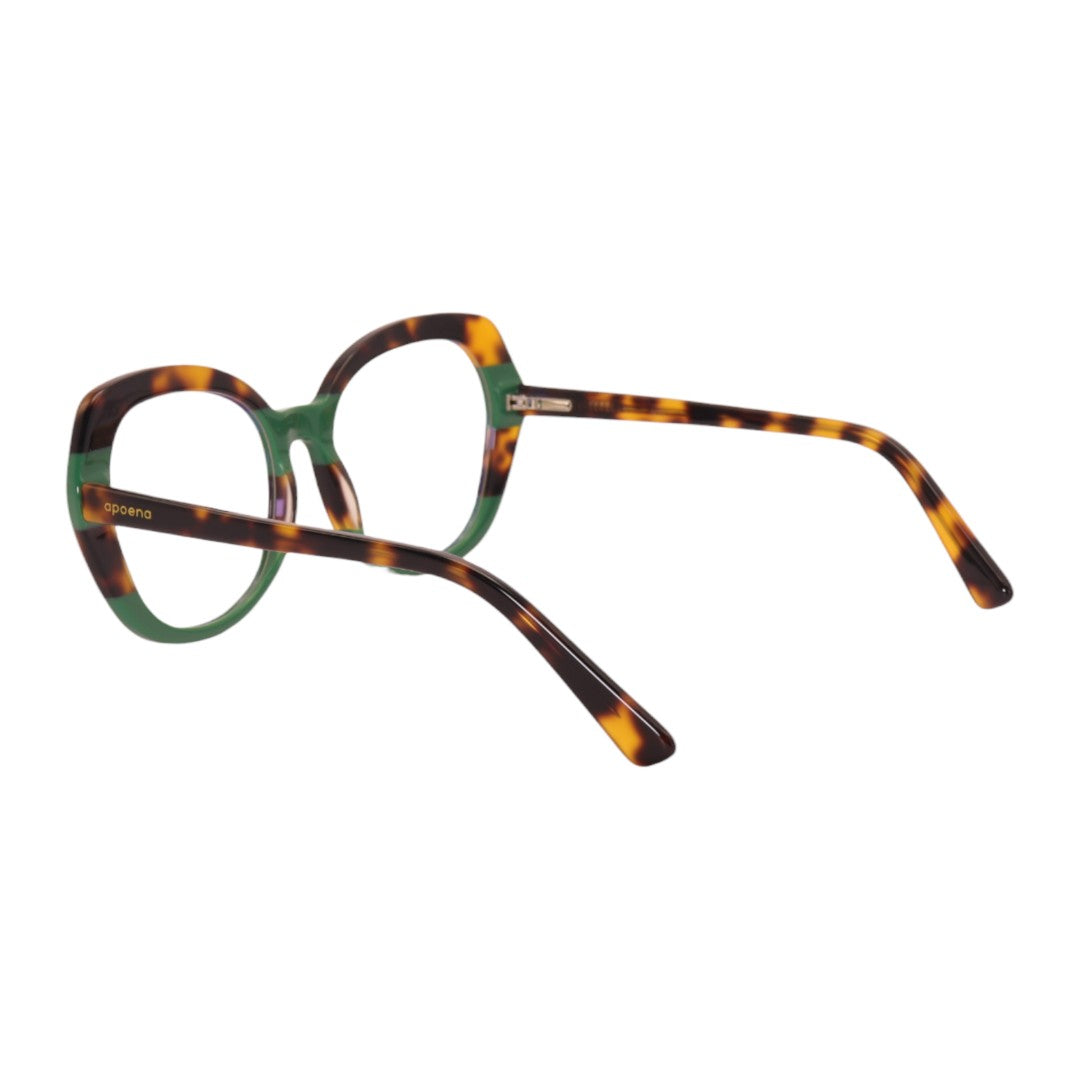 Armação para óculos de grau acetato redondo verde/ azul