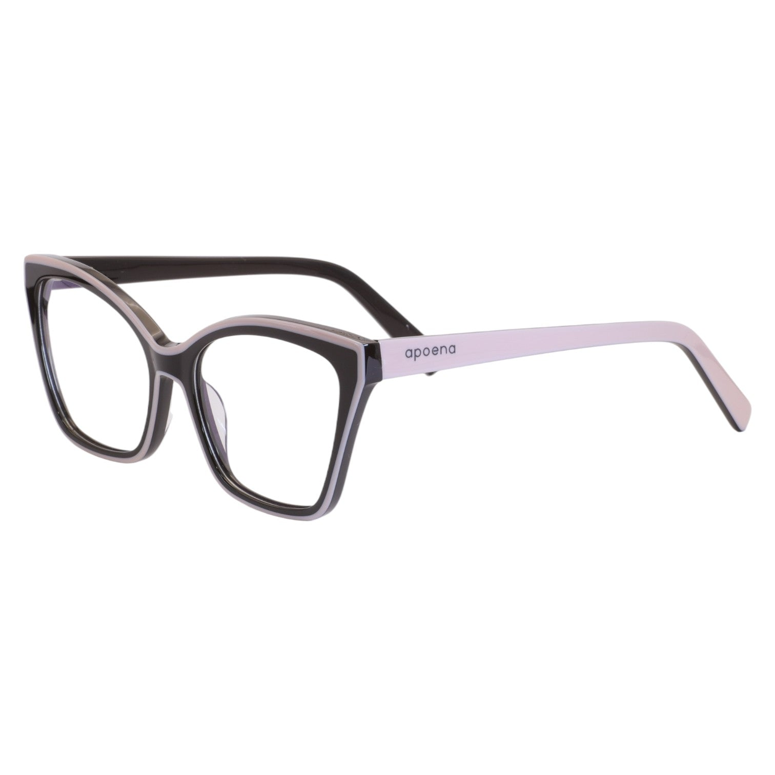 Armação para Óculos de Grau Gatinho Acetato Preto Feminino