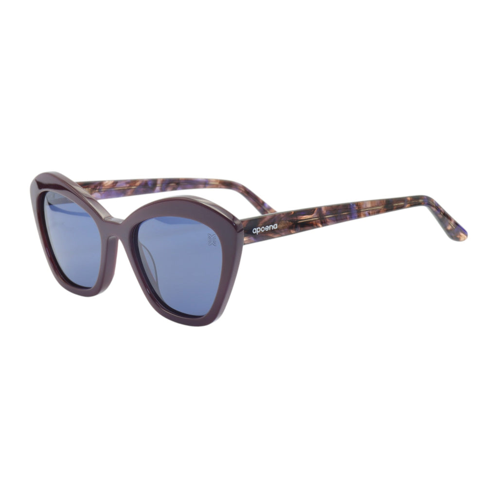 Óculos de sol acetato gatinho preto/ vinho