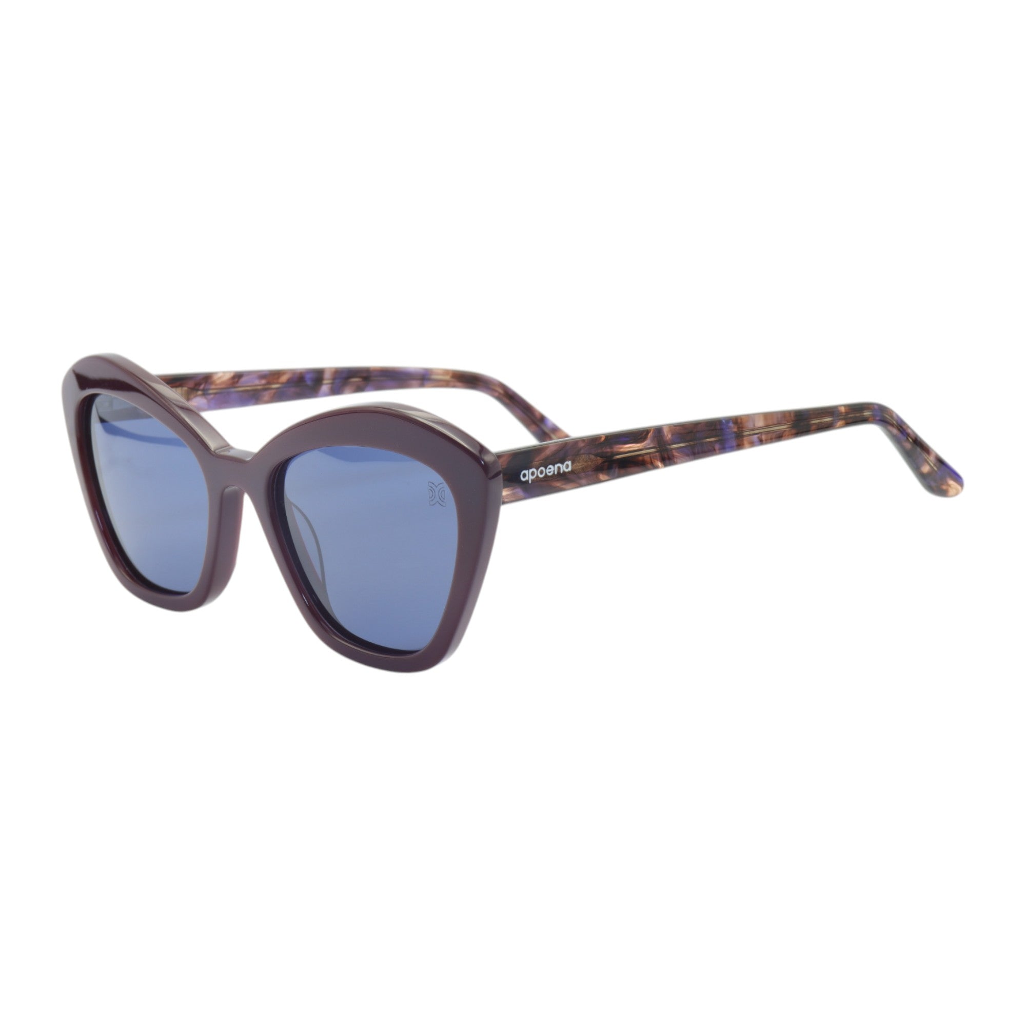 Óculos de sol acetato gatinho preto/ vinho