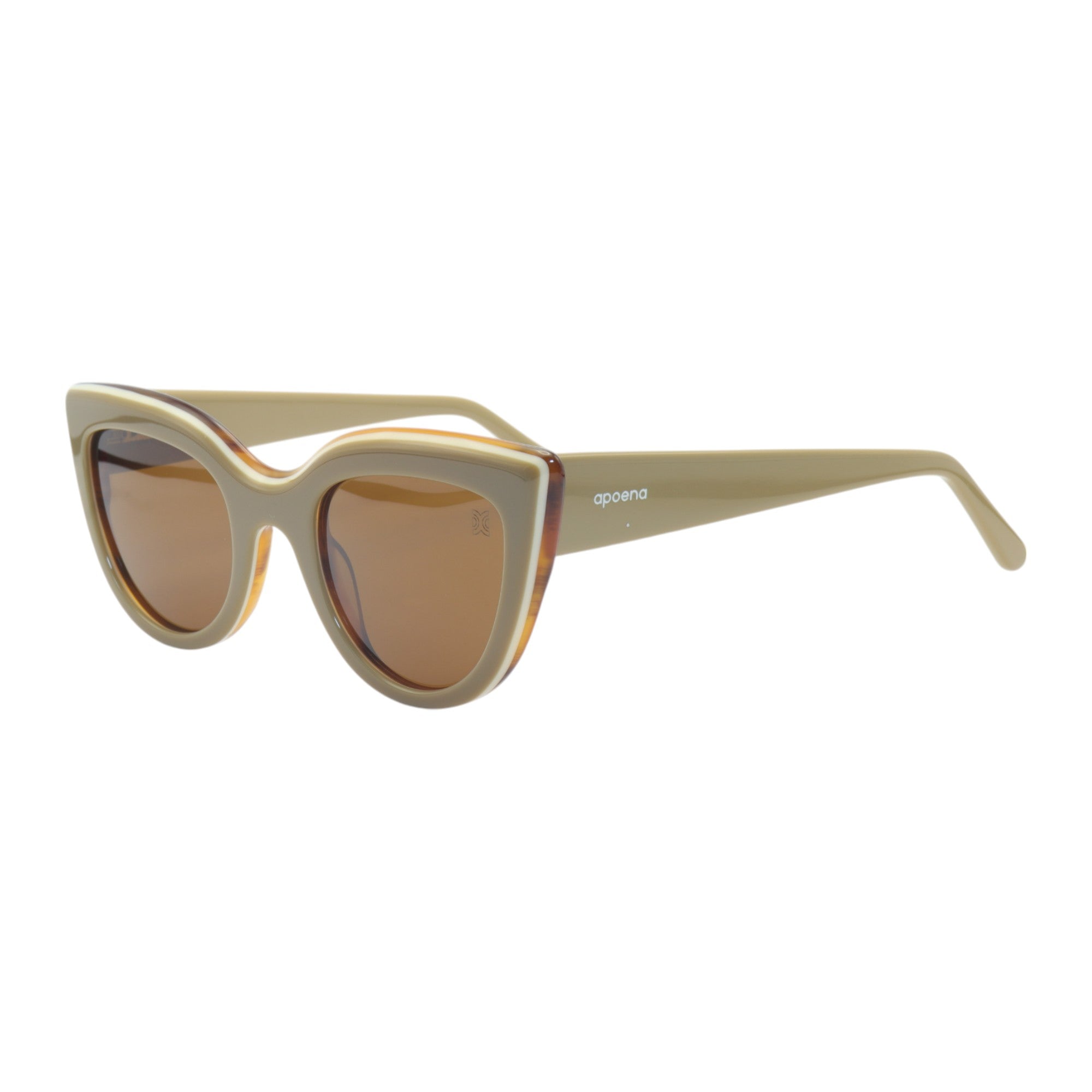 Óculos de sol acetato gatinho marrom