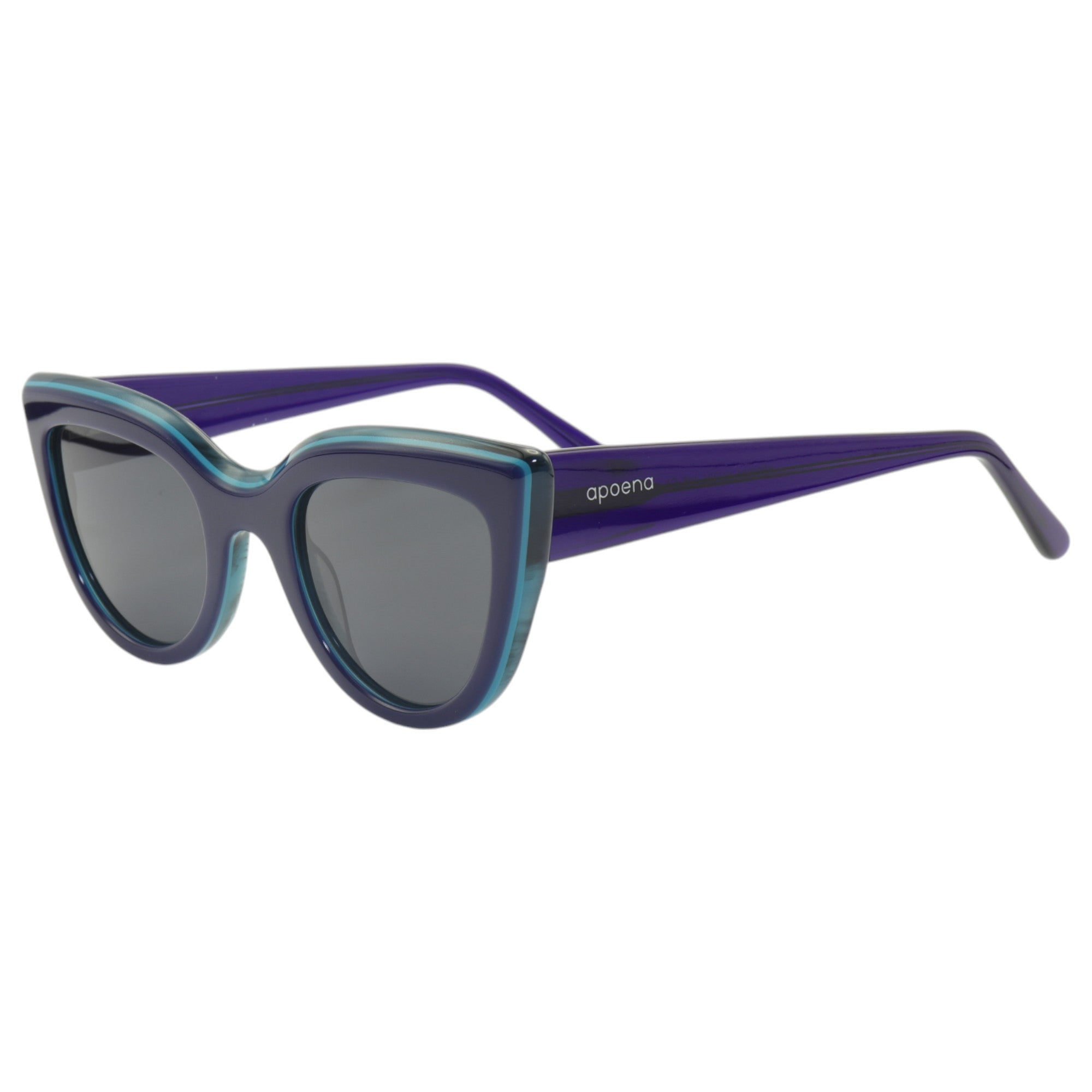 Óculos de sol acetato gatinho azul