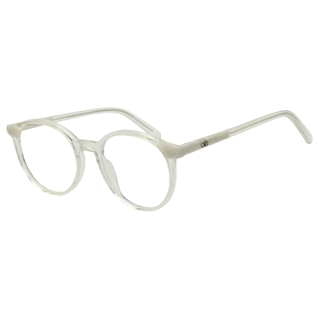 Armação para óculos de grau acetato redondo transparente