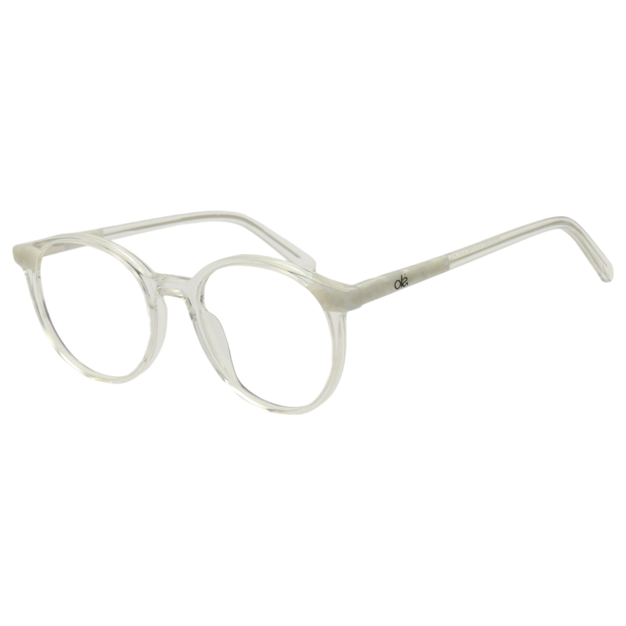 Armação para óculos de grau acetato redondo transparente