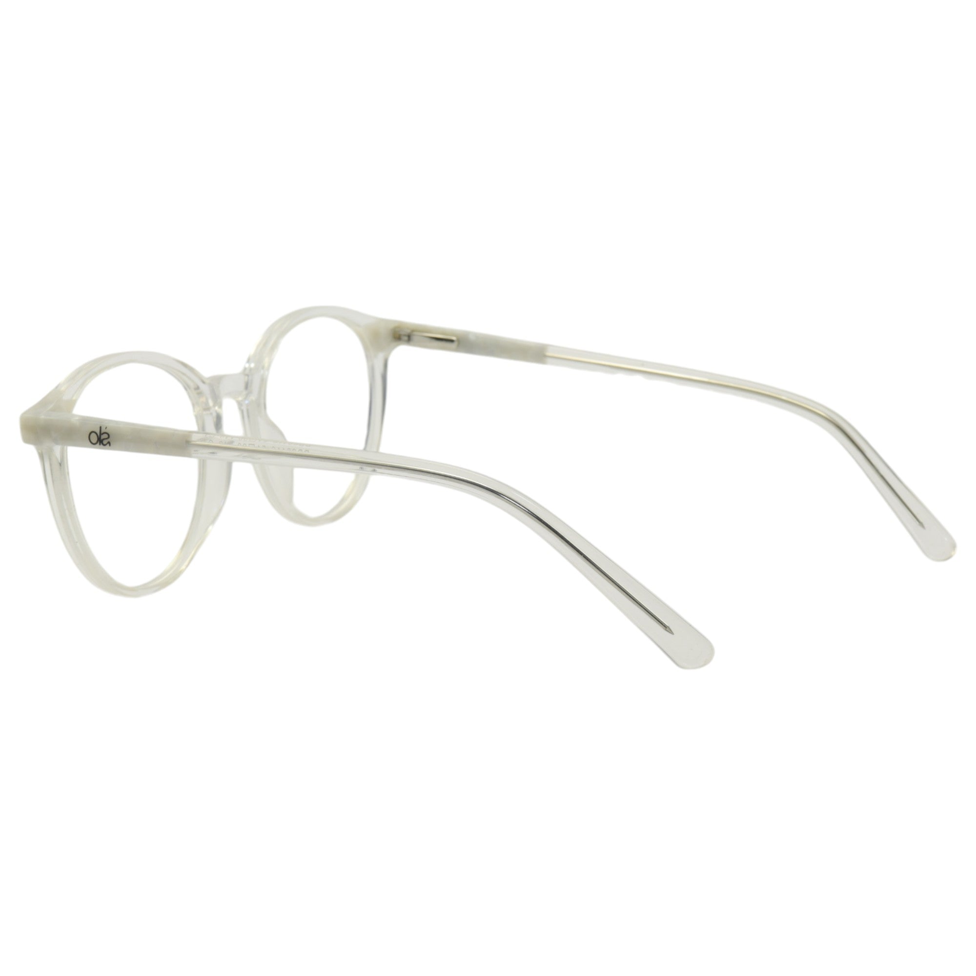 Armação para óculos de grau acetato redondo transparente