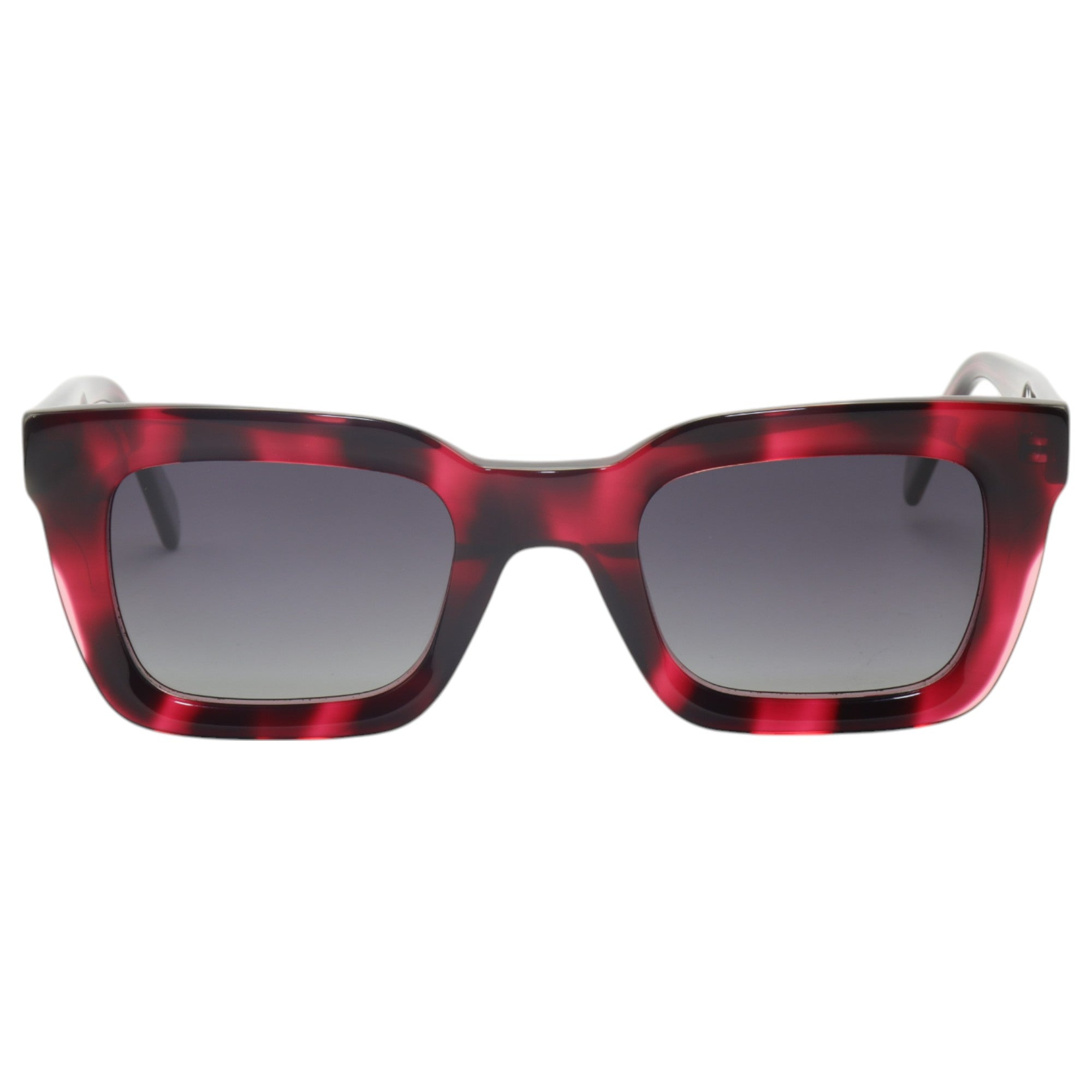 Óculos de sol acetato quadrado vermelho