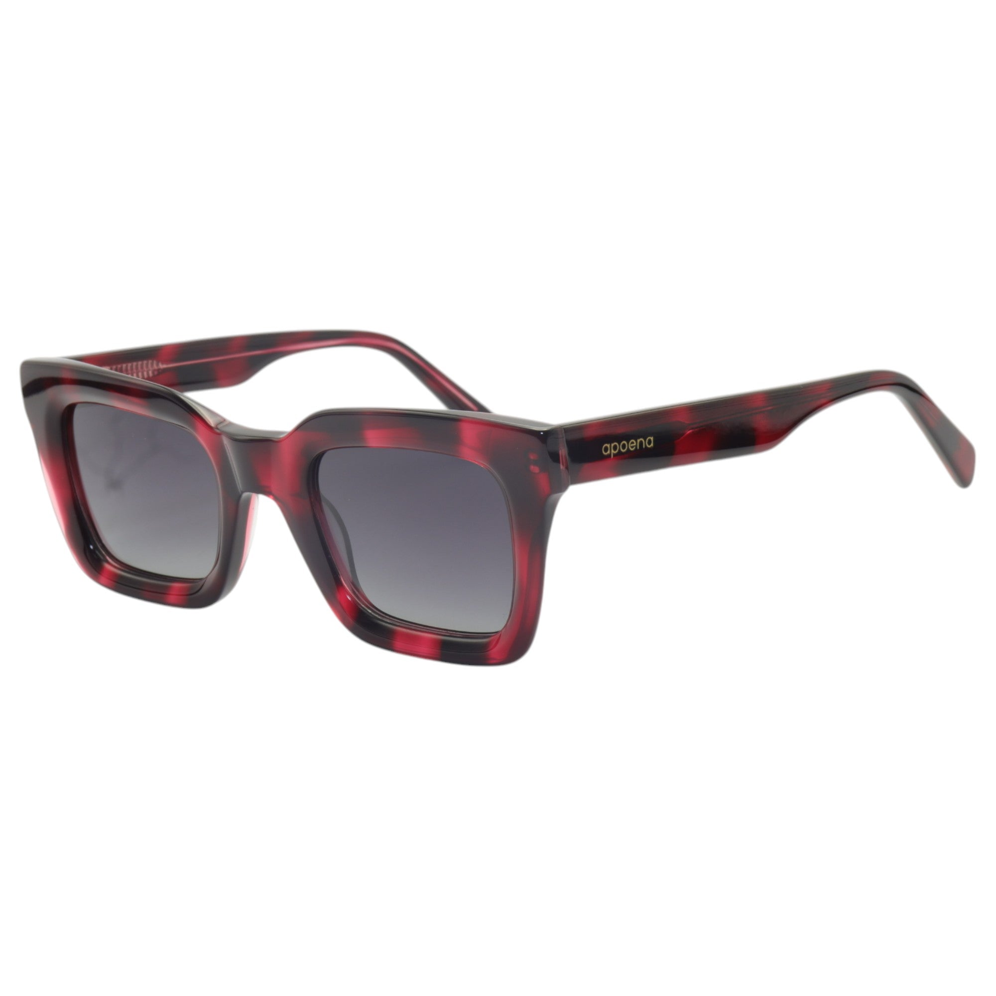 Óculos de sol acetato quadrado vermelho