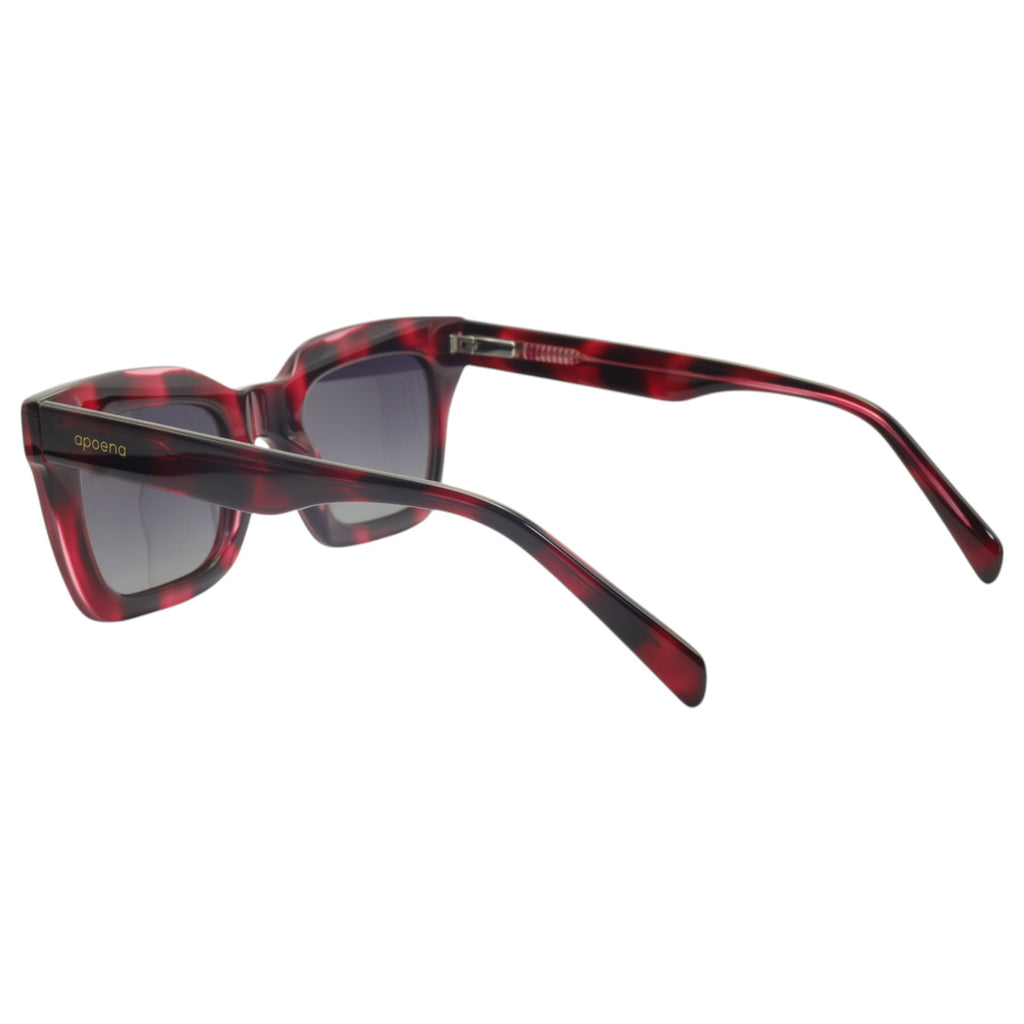 Óculos de sol acetato quadrado vermelho