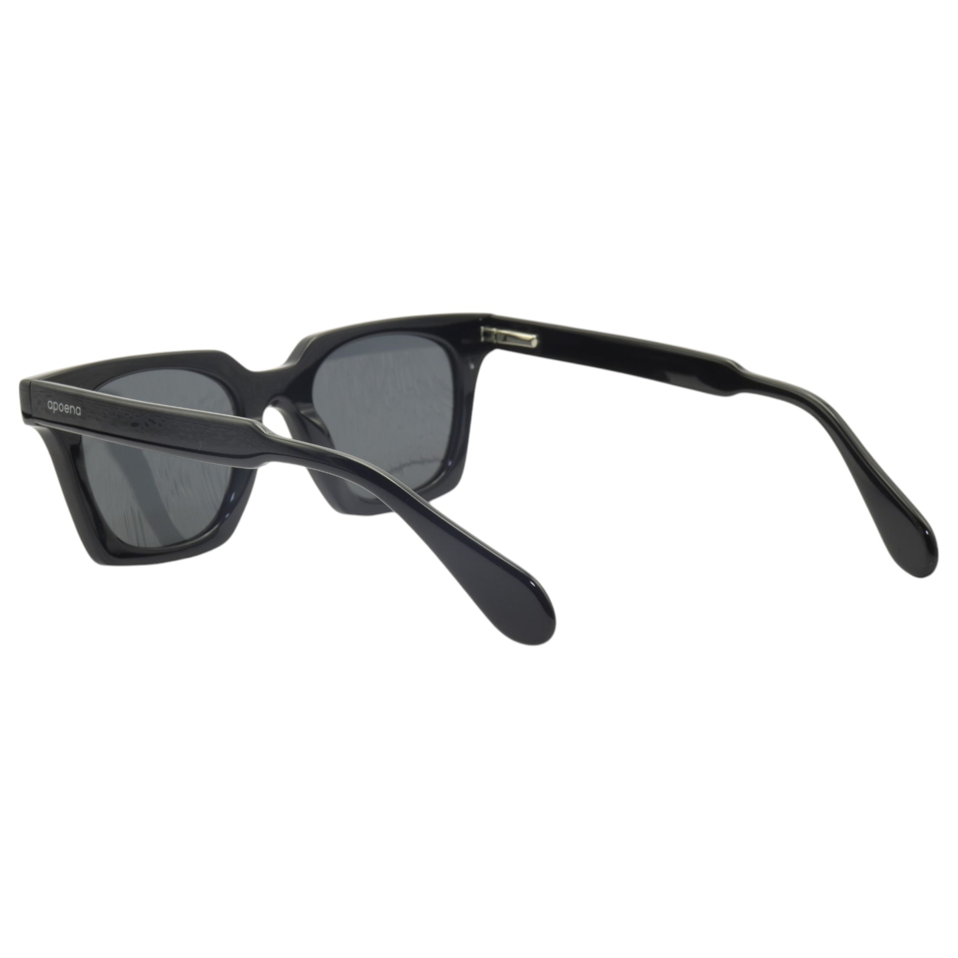 Óculos de sol acetato quadrado transparente/ preto