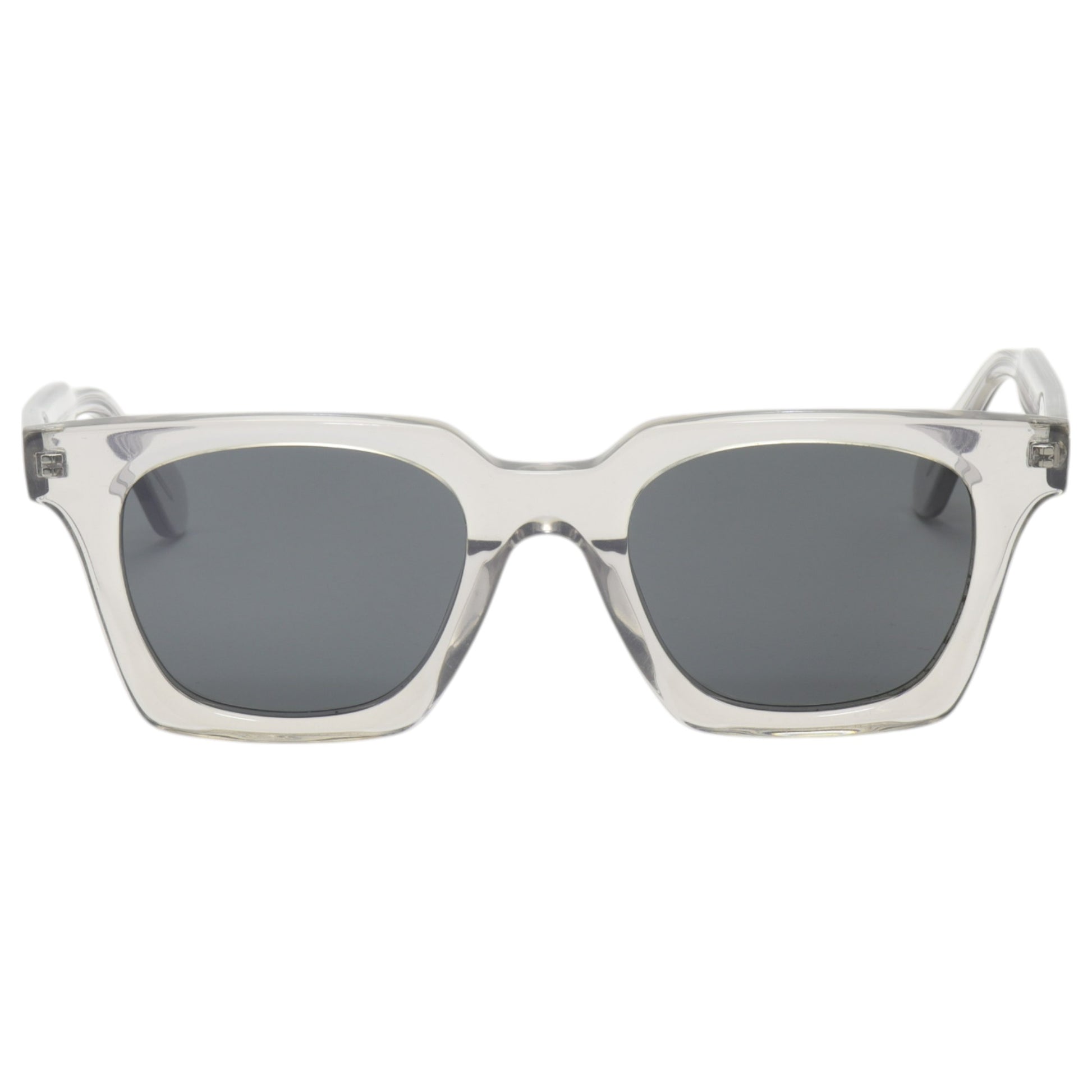 Óculos de sol acetato quadrado transparente/ preto