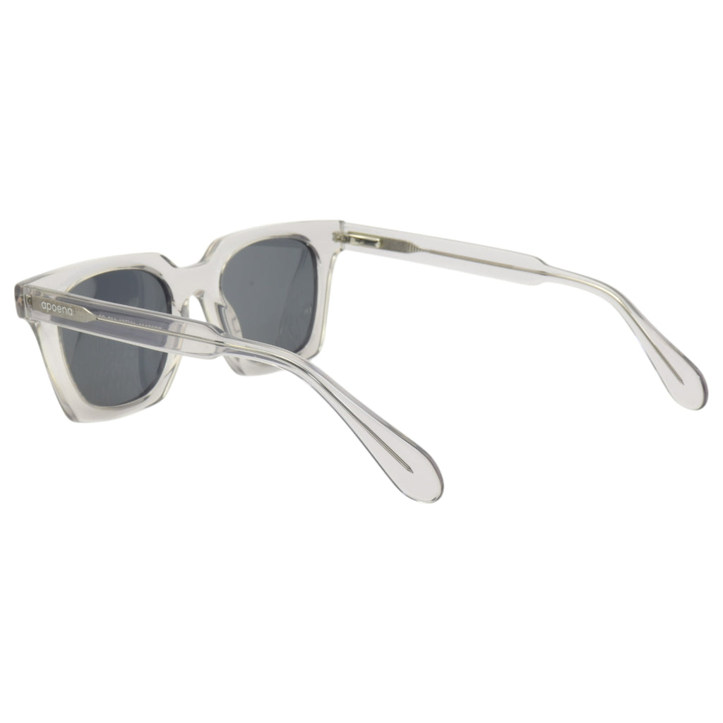 Óculos de sol acetato quadrado transparente/ preto