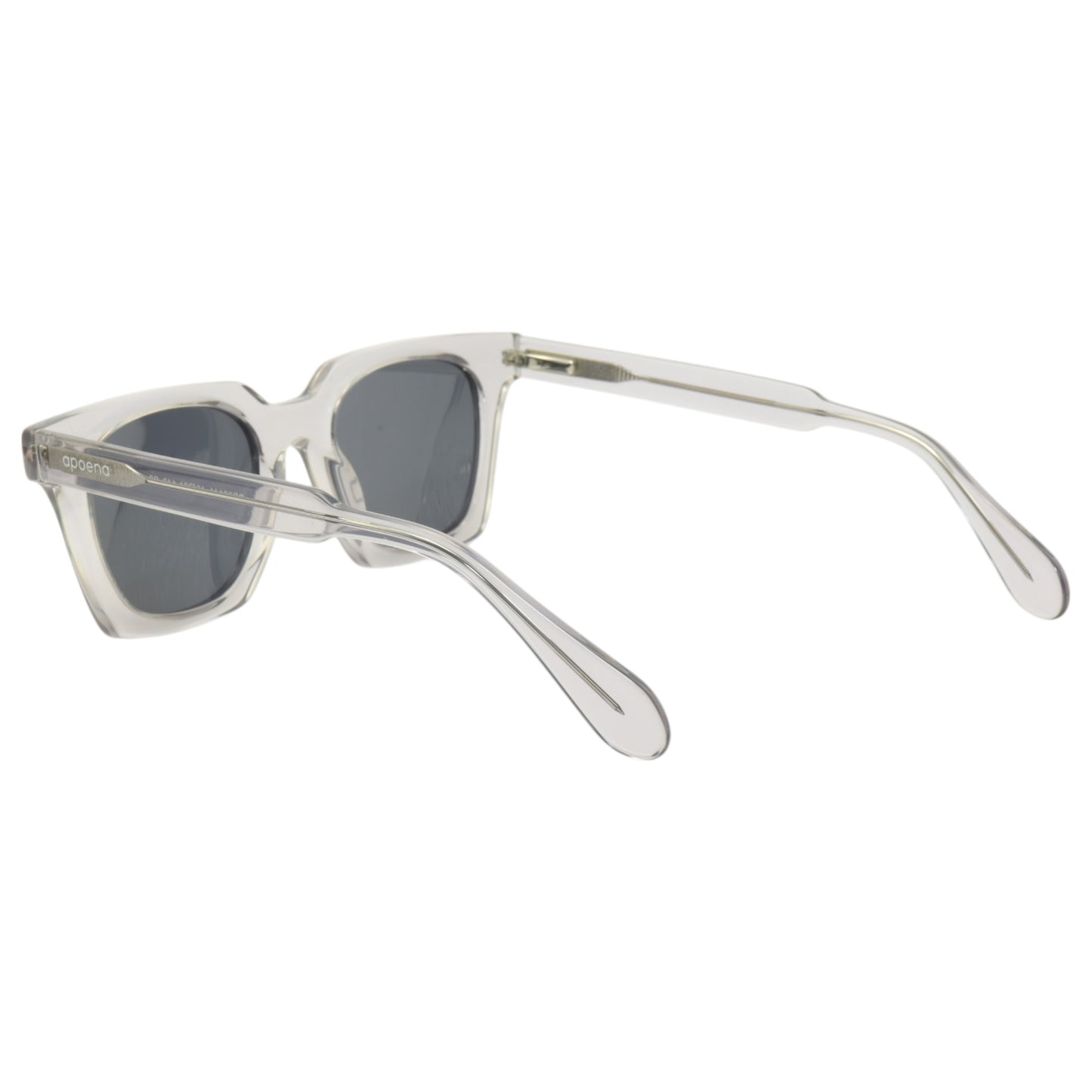Óculos de sol acetato quadrado transparente/ preto