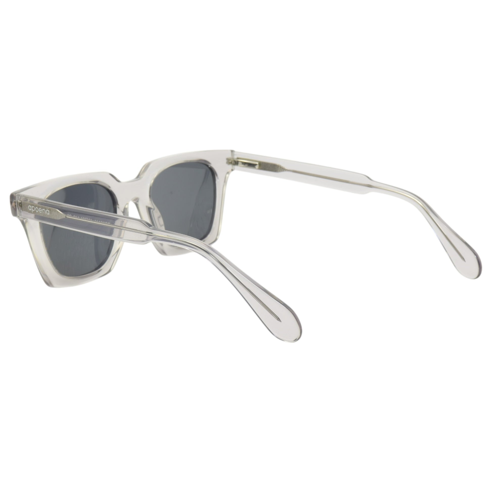Óculos de sol acetato quadrado transparente/ preto
