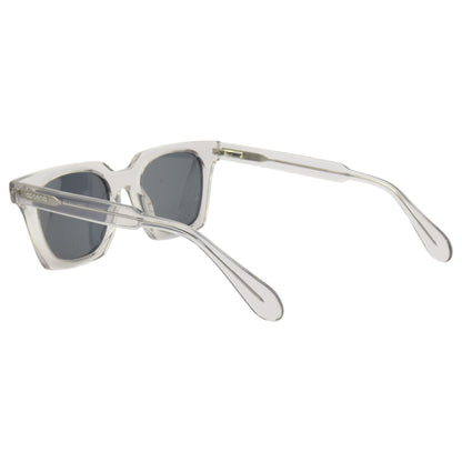 Óculos de sol acetato quadrado transparente/ preto