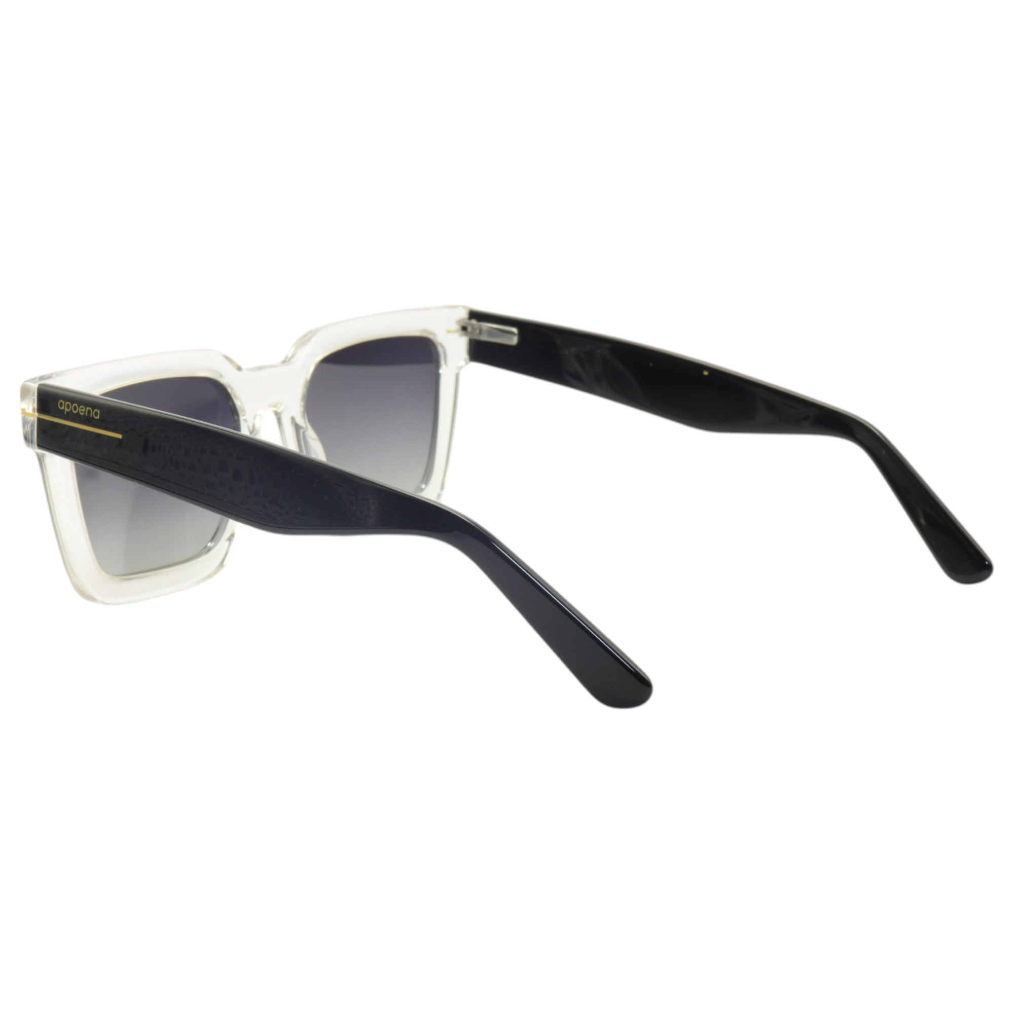 Óculos de sol acetato retangular amarela/ preto/ transparente