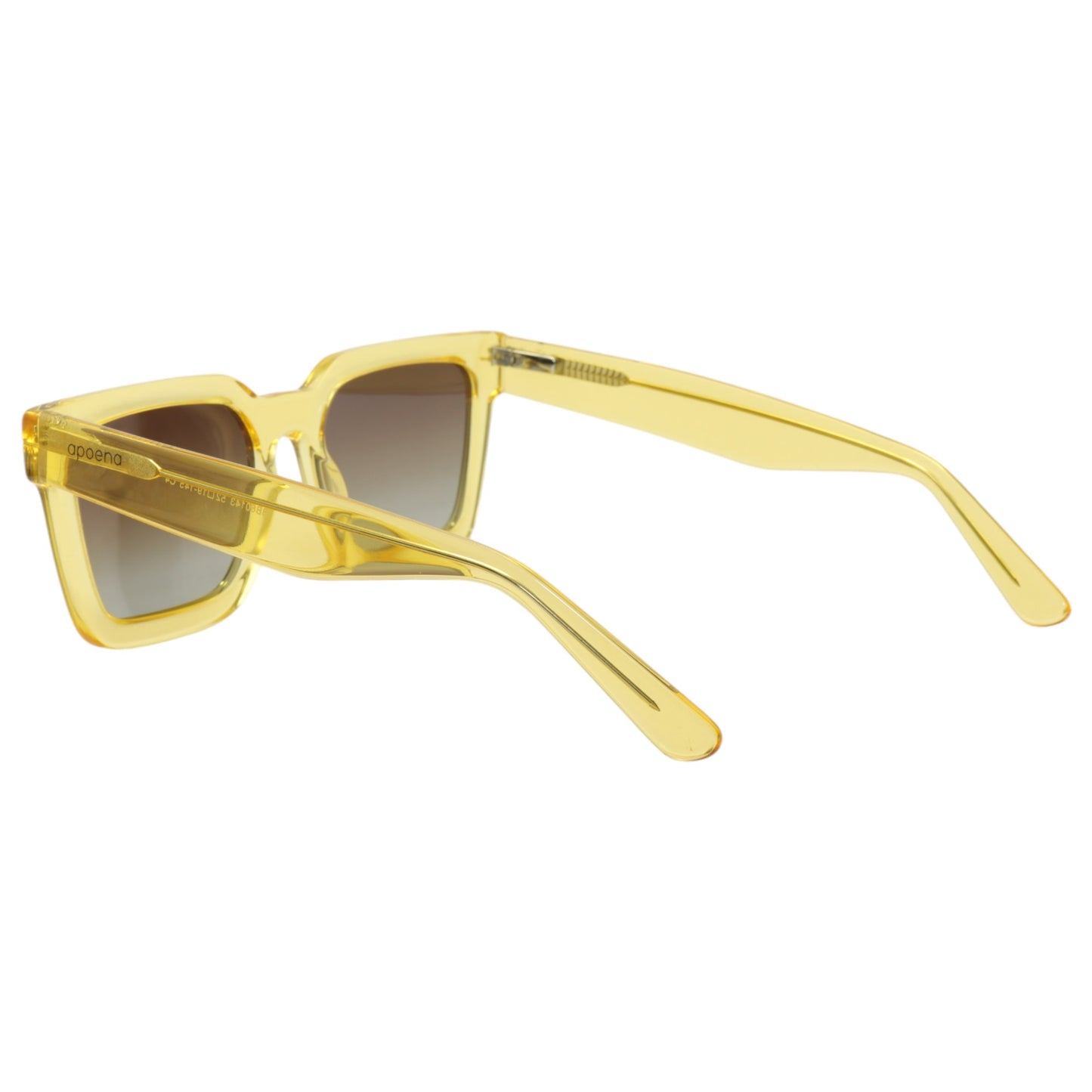 Óculos de sol acetato retangular amarela/ preto/ transparente