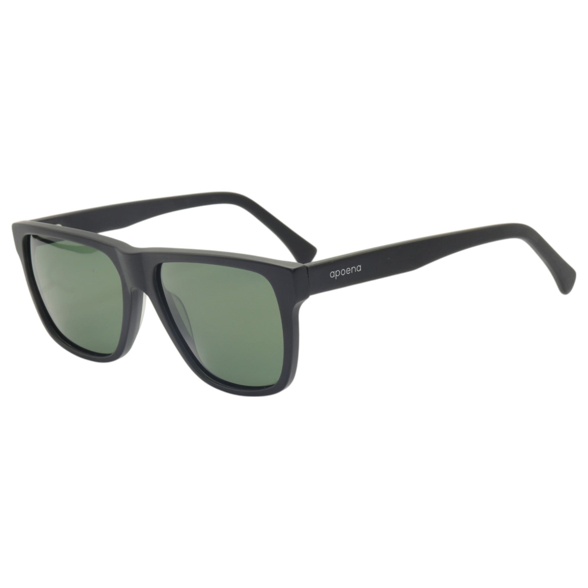 Óculos de sol acetato retangular grafite/ preto