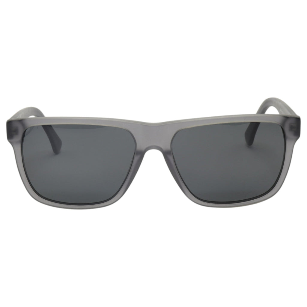 Óculos de sol acetato retangular grafite/ preto