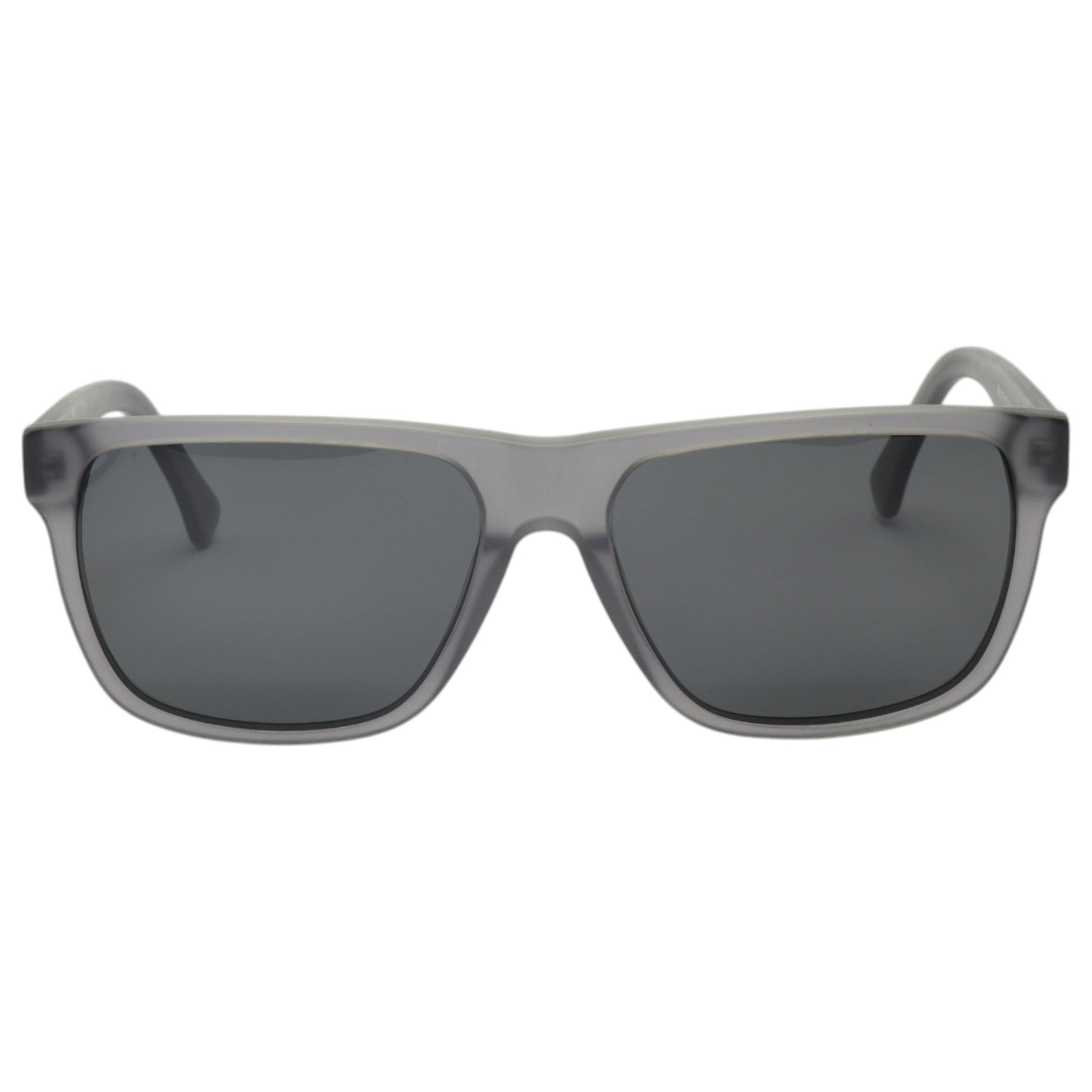 Óculos de sol acetato retangular grafite/ preto