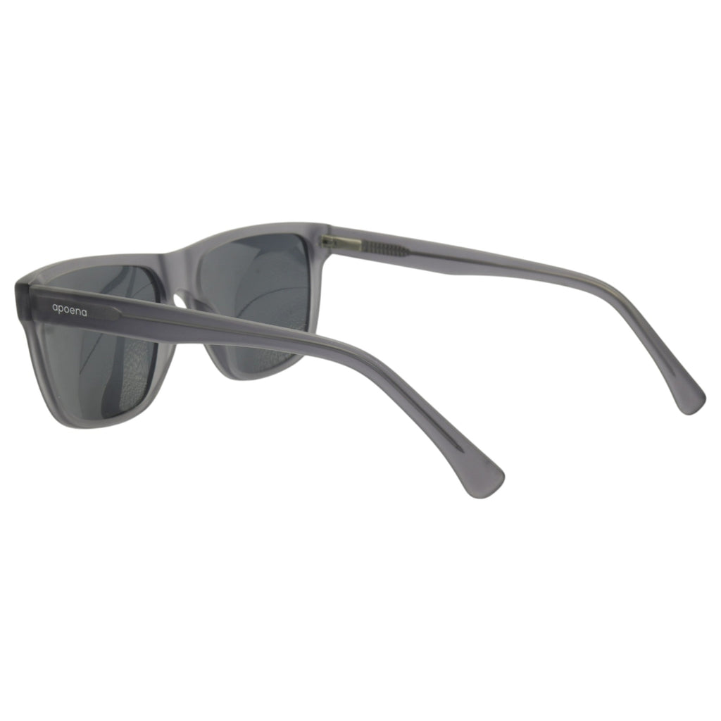 Óculos de sol acetato retangular grafite/ preto