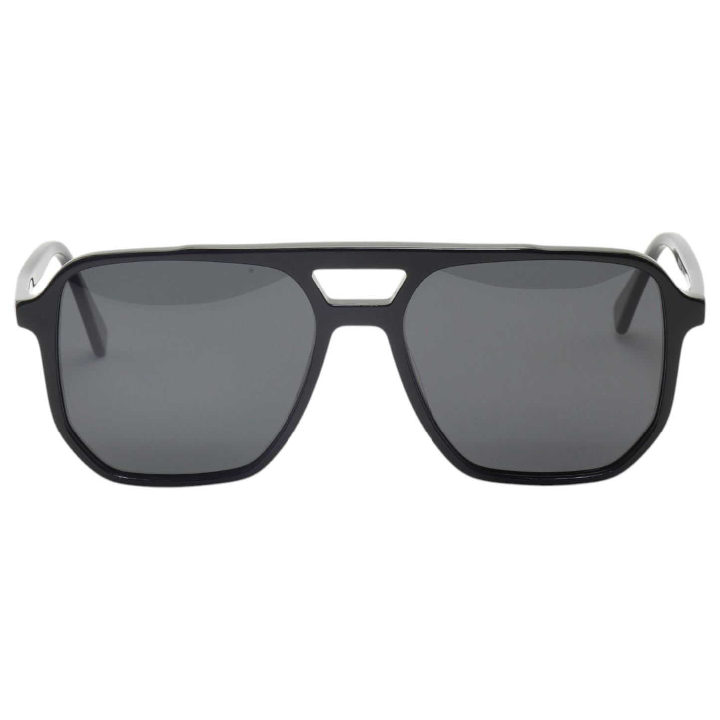 Óculos de sol acetato quadrado preto
