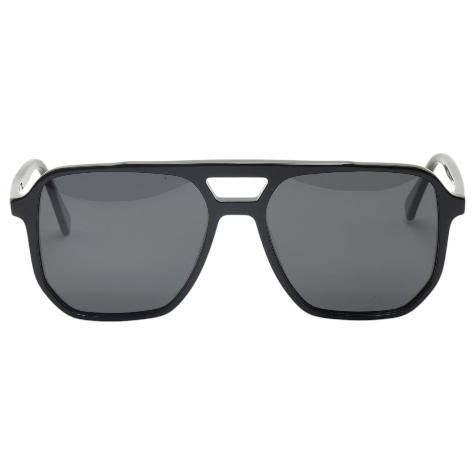 Óculos de sol acetato quadrado preto