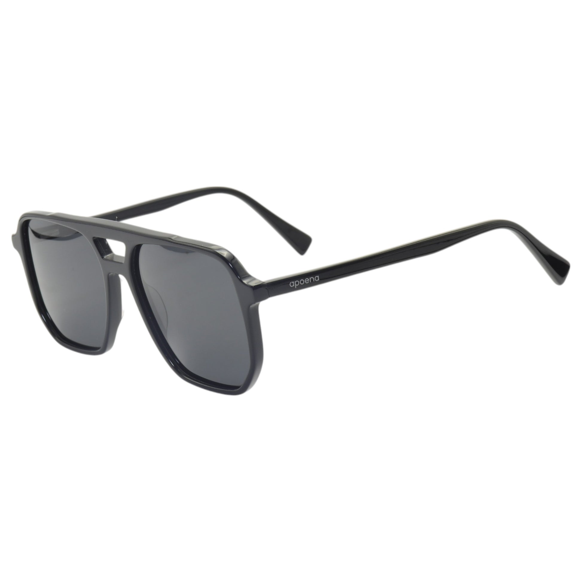 Óculos de sol acetato quadrado preto