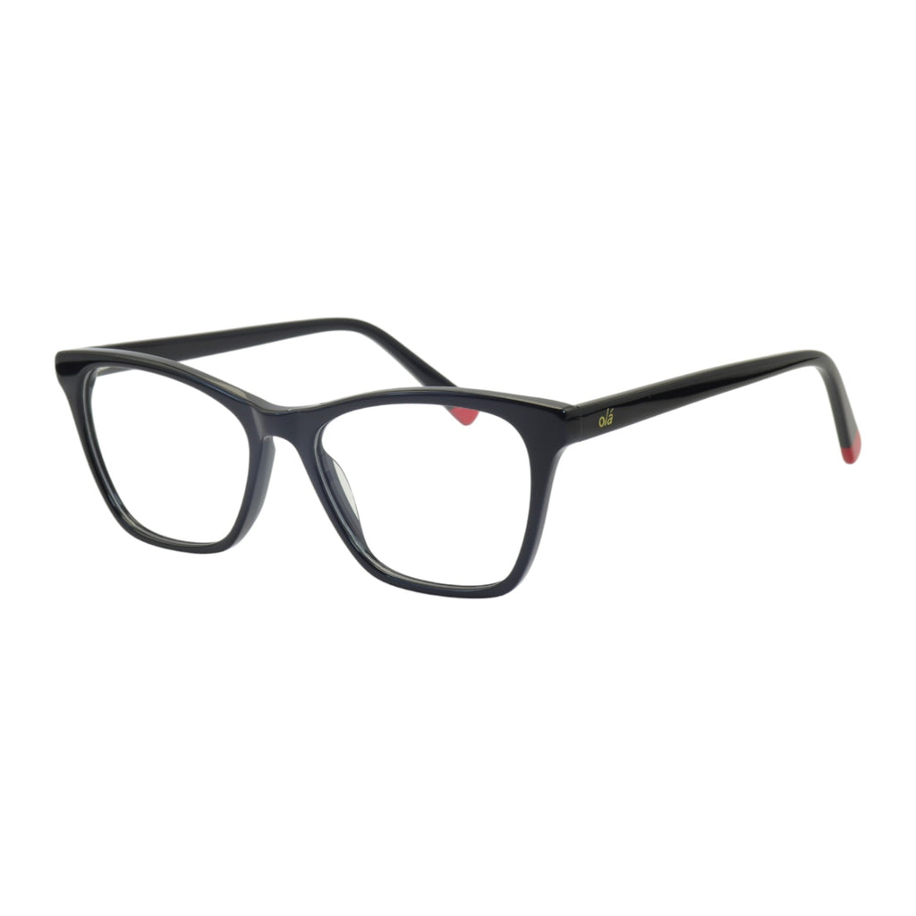 Armação para óculos de grau tr-90-nylon gatinho azul/ preto