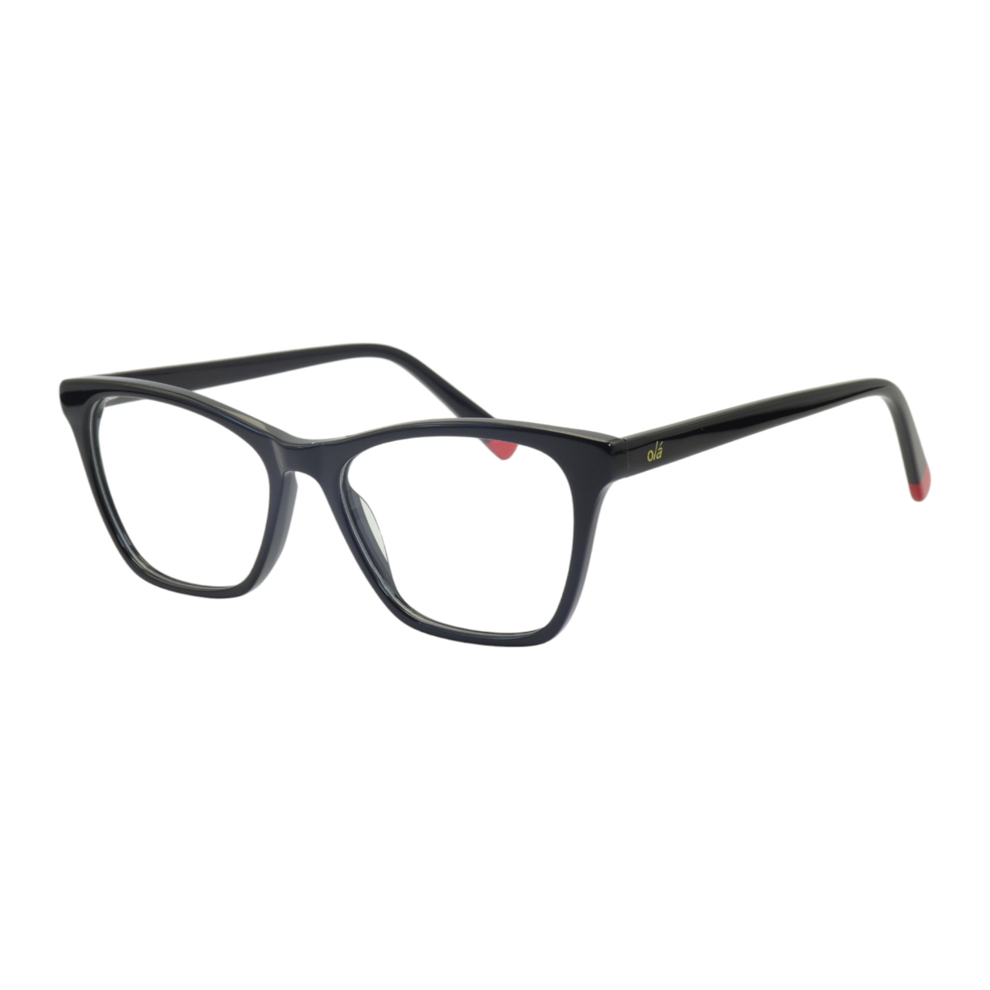 Armação para óculos de grau tr-90-nylon gatinho azul/ preto