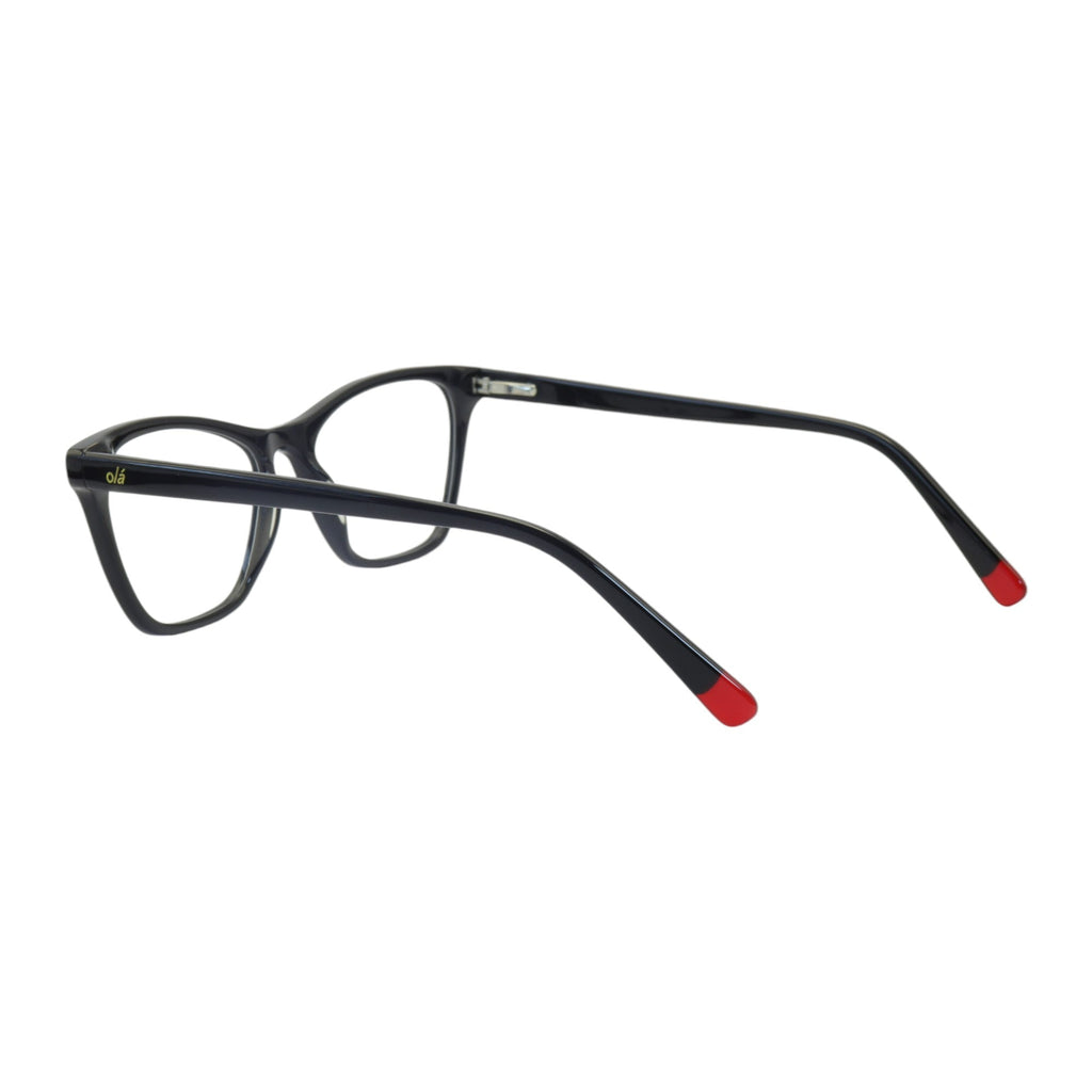 Armação para óculos de grau tr-90-nylon gatinho azul/ preto