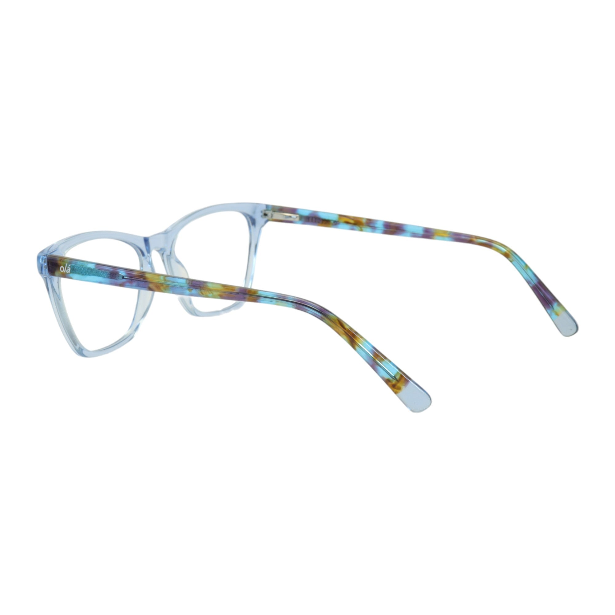 Armação para óculos de grau tr-90-nylon gatinho azul/ preto