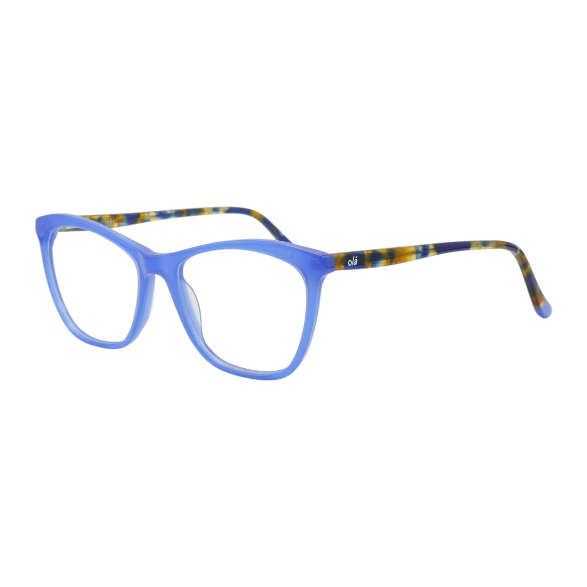 Armação para óculos de grau tr-90-nylon retangular azul