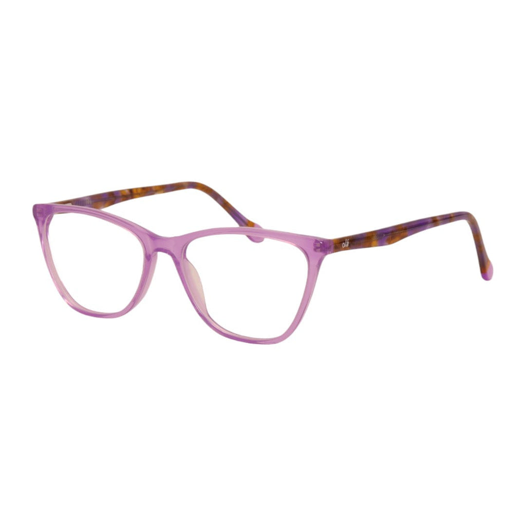Armação para óculos de grau tr-90-nylon gatinho azul/ roxo