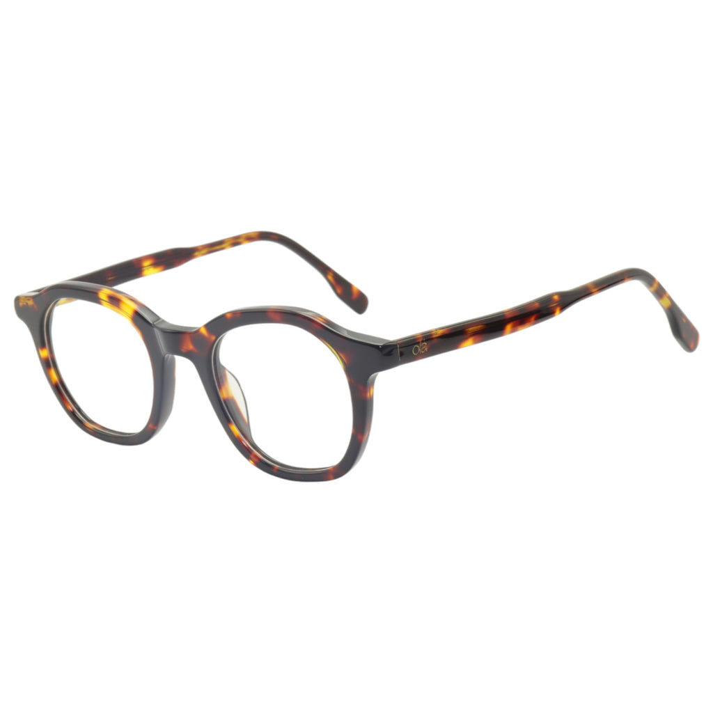 Armação para óculos de grau acetato quadrado roxo/ tartaruga