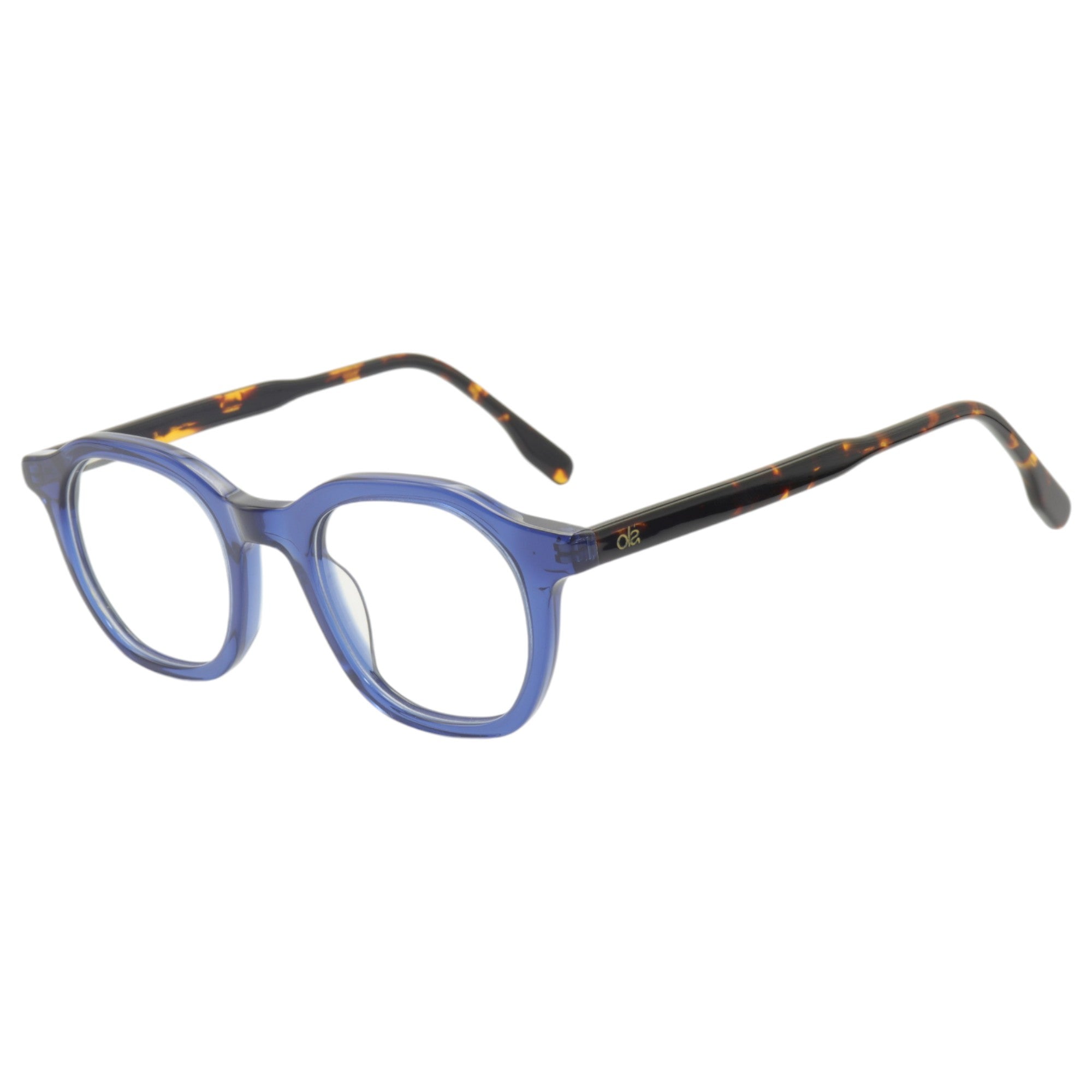 Armação para óculos de grau acetato quadrado roxo/ tartaruga