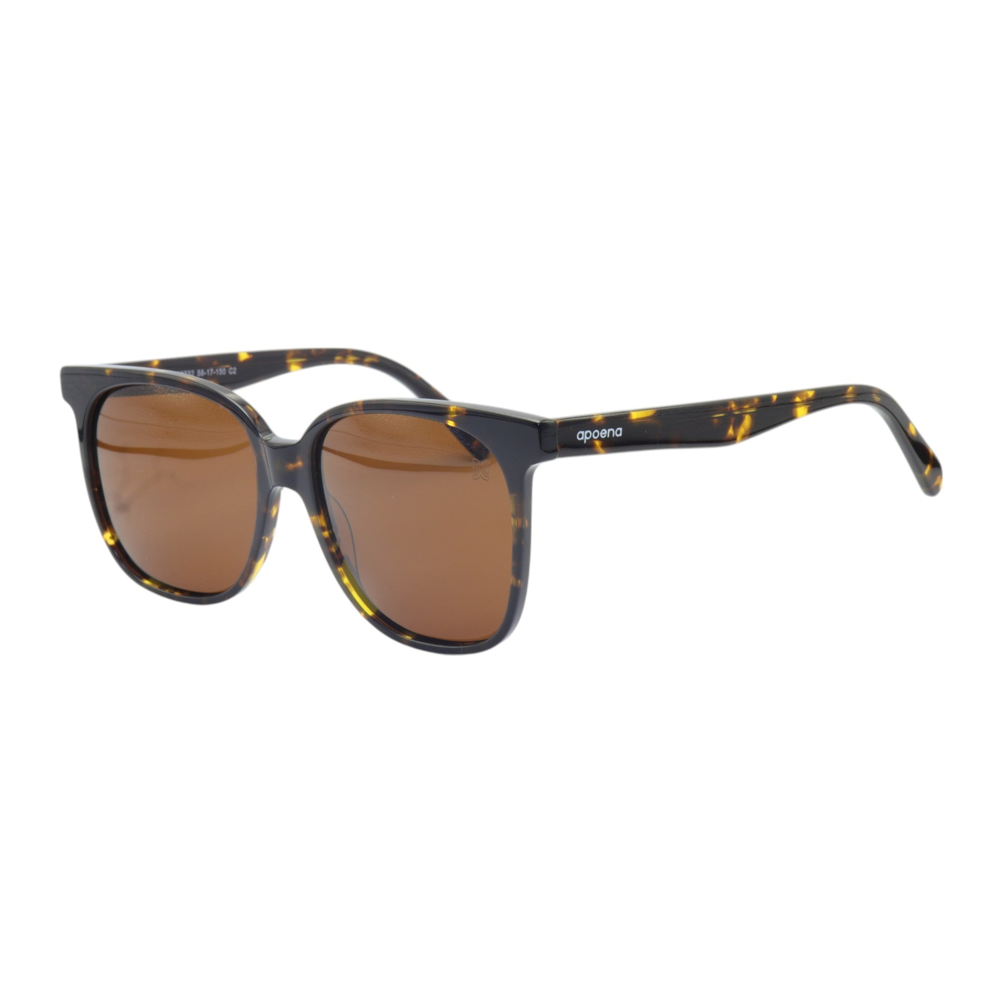 Óculos de sol acetato quadrado tartaruga/ azul